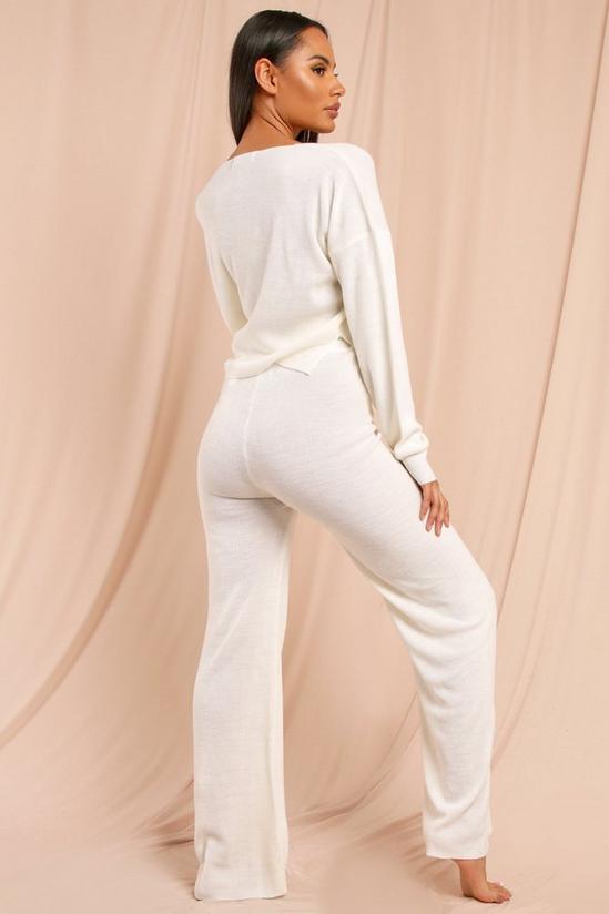 MissPap Knitted Crop Jumper And Wide Leg Trouser Set 3