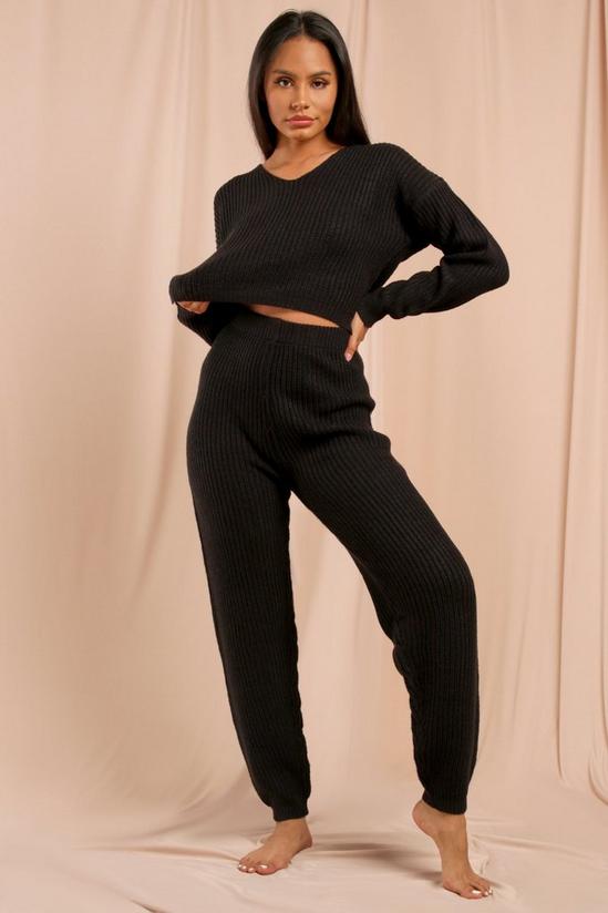MissPap Knitted Cropped Jumper And Jogger Set 1