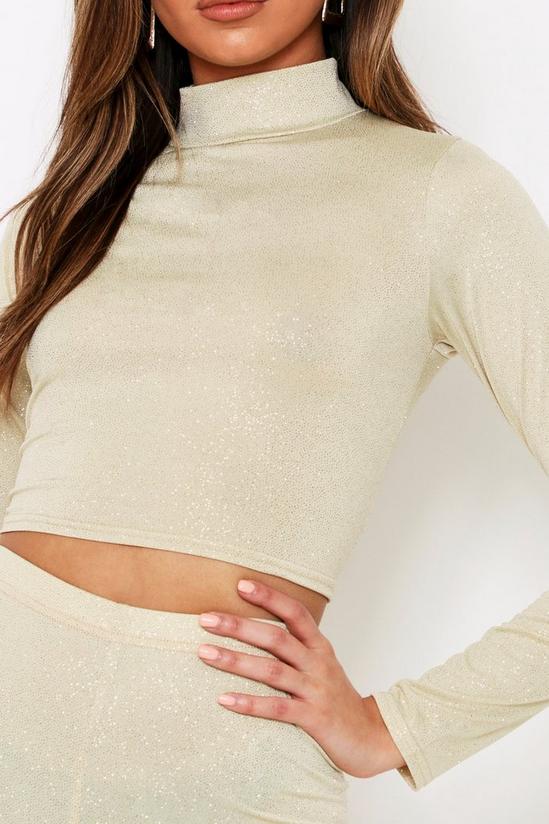 MissPap Glitter High Neck Cropped Top 4