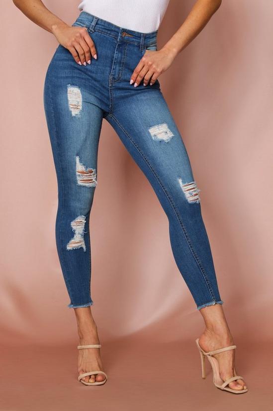 MissPap Thigh Ripped Skinny Jeans 3