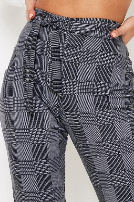 MissPap Checked Button Detail Cuff Trousers 4