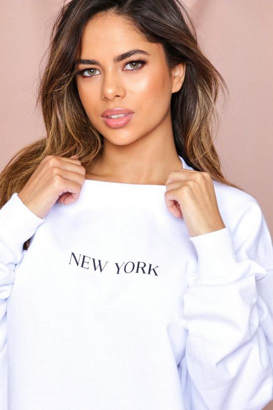 MissPap New York Slogan Oversized Sweatshirt 4