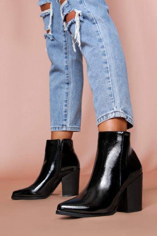 MissPap Textured Patent Pointed Boot 1