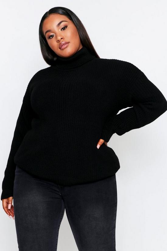 MissPap Roll Neck Knitted Jumper Plus 1