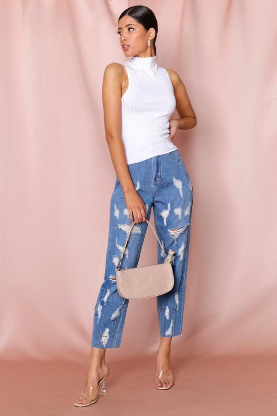 MissPap Distressed High Waisted Mom Jeans 3