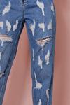 MissPap Distressed High Waisted Mom Jeans thumbnail 4