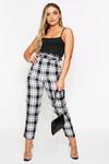 MissPap High Waisted Button Detail Checked Trousers thumbnail 3