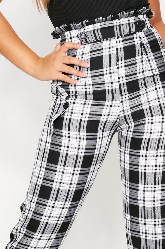 MissPap High Waisted Button Detail Checked Trousers 4