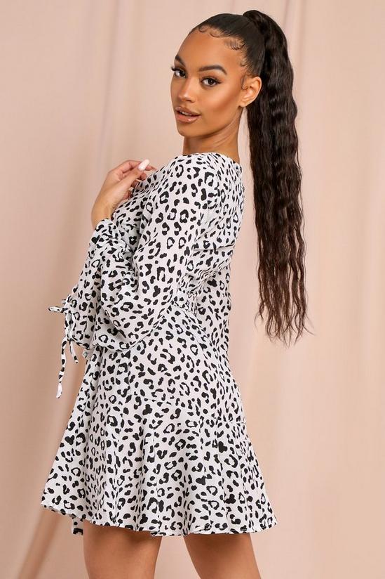 MissPap Leopard Print Wrap Frill Dress 3