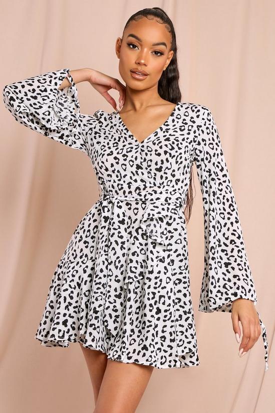 MissPap Leopard Print Wrap Frill Dress 4