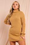 MissPap Ribbed Knitted Turtle Neck Jumper Dress thumbnail 1