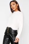 MissPap Turtle neck fluffy knit cropped jumper thumbnail 1