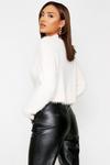 MissPap Turtle neck fluffy knit cropped jumper thumbnail 2