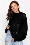 MissPap Mohair Look Oversized Cable Knit Jumper thumbnail 1