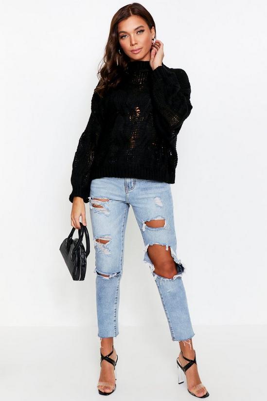 MissPap Mohair Look Oversized Cable Knit Jumper 3