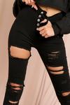 MissPap Button Front Ripped Skinny Jeans thumbnail 2