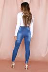 MissPap Button Front Ripped Skinny Jeans thumbnail 2
