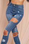 MissPap Extreme Ripped High Waisted Skinny Jean thumbnail 2