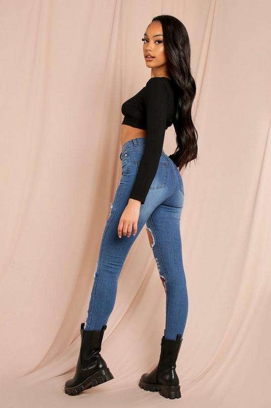 MissPap Extreme Ripped High Waisted Skinny Jean 4