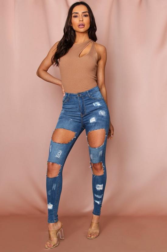 MissPap Extreme Ripped High Waisted Skinny Jean 3