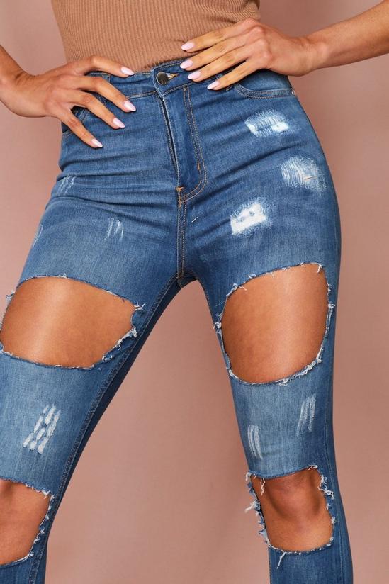 MissPap Extreme Ripped High Waisted Skinny Jean 4