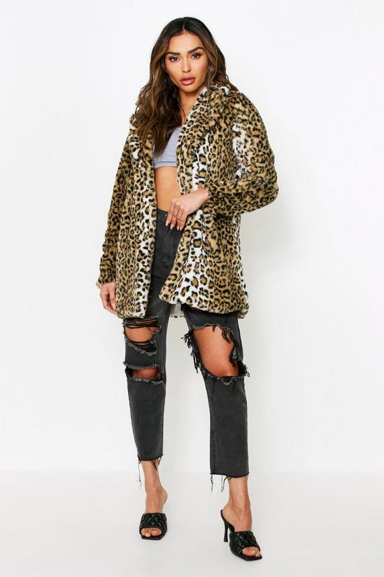MissPap Leopard Print Faux Fur Coat 3