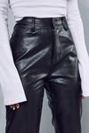 MissPap Leather Look High Waisted Straight Leg Trousers thumbnail 2