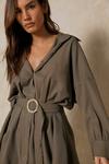 MissPap O-Ring Belted Oversized Shirt Dress thumbnail 2