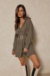 MissPap O-Ring Belted Oversized Shirt Dress thumbnail 4