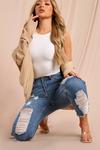 MissPap High waisted Distressed Cropped Jeans thumbnail 3