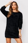 MissPap Fluffy Slouch Knitted Jumper Dress thumbnail 1