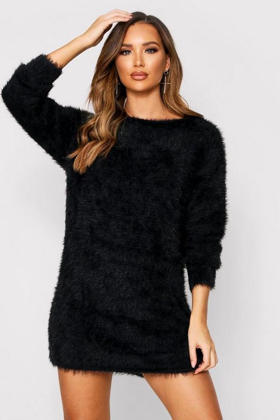 MissPap Fluffy Slouch Knitted Jumper Dress 1