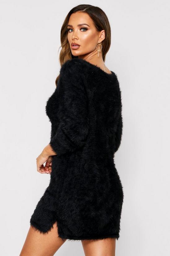 MissPap Fluffy Slouch Knitted Jumper Dress 2