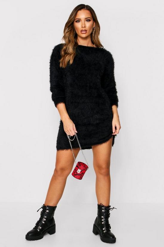 MissPap Fluffy Slouch Knitted Jumper Dress 3